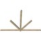 Ekena Millwork Kennewick Rough Sawn Timber Gable Bracket, Douglas Fir, 108"W x 72"H x 2"D x 4"F, 16/12 Pitch GBW108X72X0204KEN00RDF - alternate 3